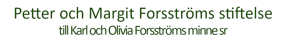 Petter och Margit Forsströms stiftelse